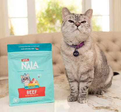 LOVE, NALA - Beef Air Dried Cat Food - Award Winning - Made in USA - Complete &amp; Balanced Cat Food for All Life Stages- 1 Bag - 1 lb.