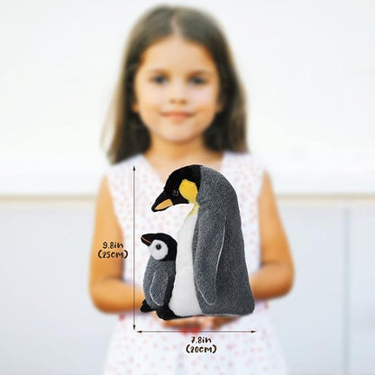 Penguin Family Plush Toy, Stuffed Animal Plushie Doll, Soft Fluffy Like Real Polar Animals Hugging Toy - Present for Every Age &amp; Occasion