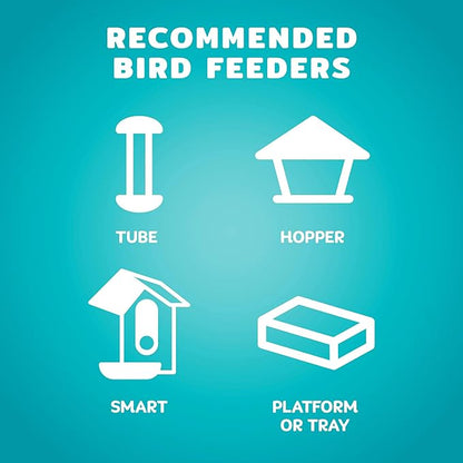 Audubon Park Waste Free Wild Bird Seed –12 lb. No Mess Blend with Sunflower Hearts &amp; Peanut Pieces – Bird Food for Outside Feeders