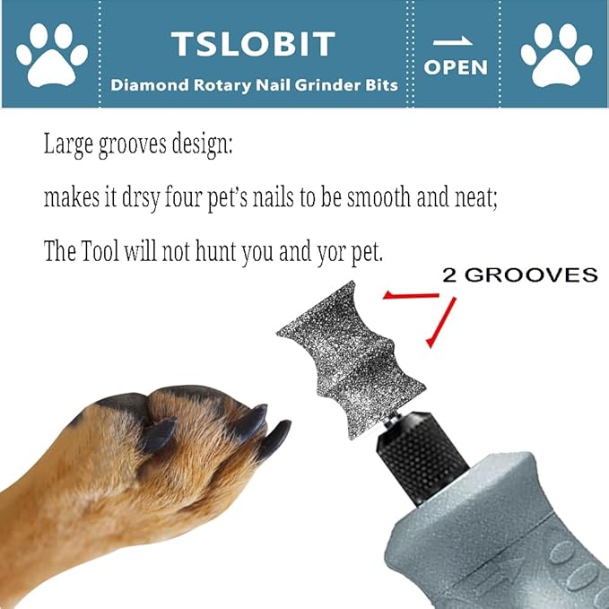 Diamond Dog Nail Grinder Bits Attachment,1/8&