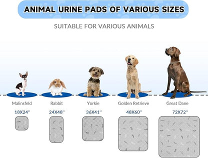 Sunheir Washable Pee Pads for Dogs Extra Large 36" x 72" 2-Pack, Reusable Puppy Pads Pet Training Pads, Waterproof Dog Pee Pads for Crate, Whelping Pad, Non-Slip Protects Against Urine Leakage