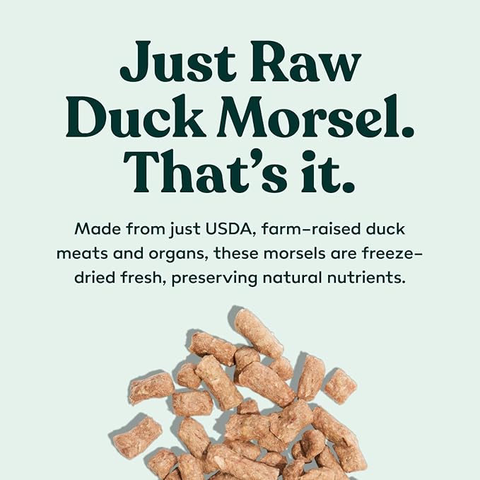 Little Hunter Freeze Dried Dog Treats - Duck Morsel - Raw Single Ingredient Duck Morsel Dog Treats for Snacks, Training, Dog Food Toppers - All Natural, Healthy Dog &amp; Puppy Treats, 2 oz