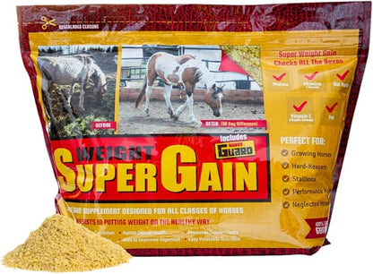 Super Weight Gain 24 lb, Equine Vitamin Mineral, Probiotic &amp; Weight Gain Supplement