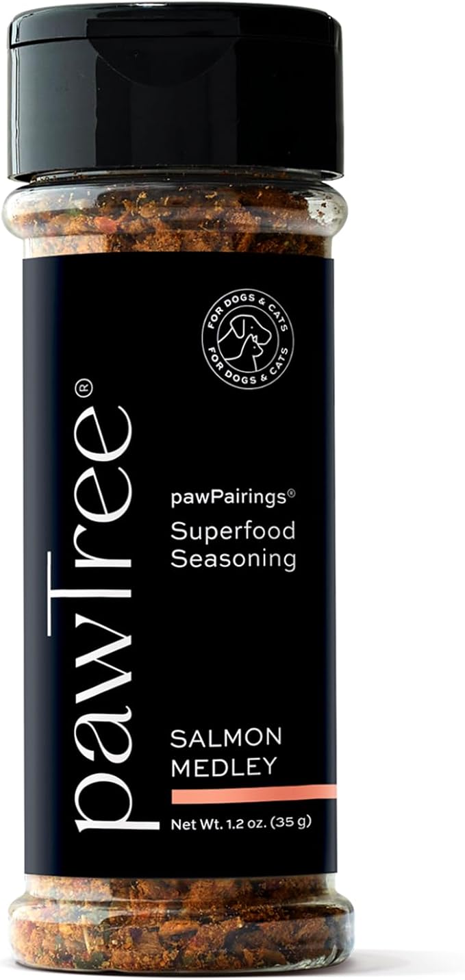 pawTree Healthy Food Toppers for Dogs &amp; Cats - Appetite Booster with Freeze-Dried Proteins. Delicious Pet Food Seasonings and Flavor Enhancer for Picky Eaters &amp; Appetite Stimulation (Salmon)