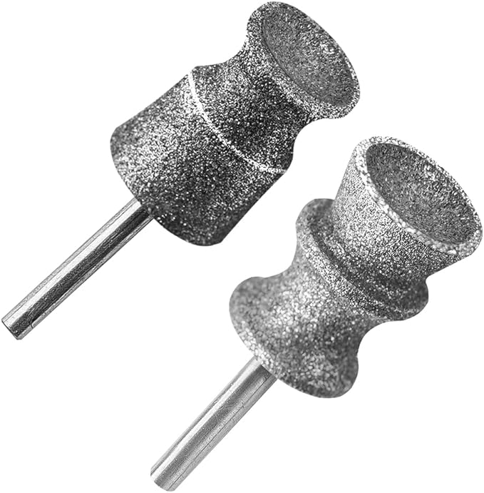 Diamond Dog Nail Grinder Bits for Rotary Tool,1/8" Nail Grinder Attachment for Dremel Grinder Replacement Heads Pets Nail Care Clippers for Medium Large Dogs,2-Pack（Large A&amp;V）