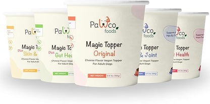 PawCo Magic Topper Skin &amp; Coat - Dog Food Topper for Healthy Skin &amp; Shiny Fur, Grain-Free Meal Enhancer with Omega-3 &amp; DHA, 160g