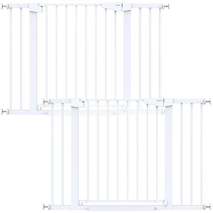 Cumbor 2 Pack 29.7-46" Baby Gate for Stairs, Mom&