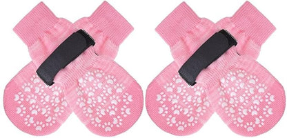 EXPAWLORER Anti Slip Dog Socks to Prevent Licking Paws, Dog Shoes for Hot Pavement, Dog Booties for Small Medium Large Senior Dogs, Traction Control Boots &amp; Paw Protectors for Hardwood Floors