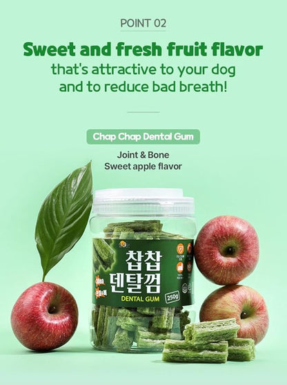 SSOMDALPET Chap Chap Dental Gum for Dogs, 30 Chews | Soft &amp; Chewy, Dental Care Treat, Large Pack, Joint &amp; Bone, Eye &amp; Skin, Gut &amp; Probiotics Options (30 Count, Eye &amp; Skin (Blueberry/Purple))