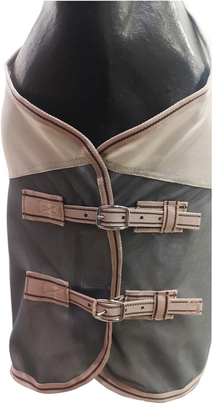 BARN &amp; STABLE Breathable and UV Protective Horse Fly Sheets Tear-Resistant Mesh Fly Sheets for Horse Comfy Equine Summer Sheets with Removable Web Leg Straps