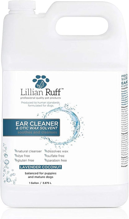 Lillian Ruff Ear Cleaner &amp; Otic Rinse for Sensitive Ears: Alcohol Free Dog Ear Wash with Alo+H6+F6:K28F6:N29