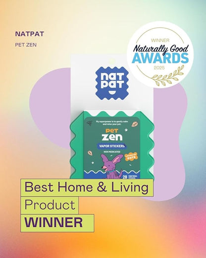 NATPAT Pet Zen Calming Patches for Dogs &amp; Cats – Non-Medicated Effective Stress Relief for Travel, Fireworks &amp; Separation Anxiety - Long Lasting &amp; Non-Toxic (24 Patches) - Locket Sold separetely