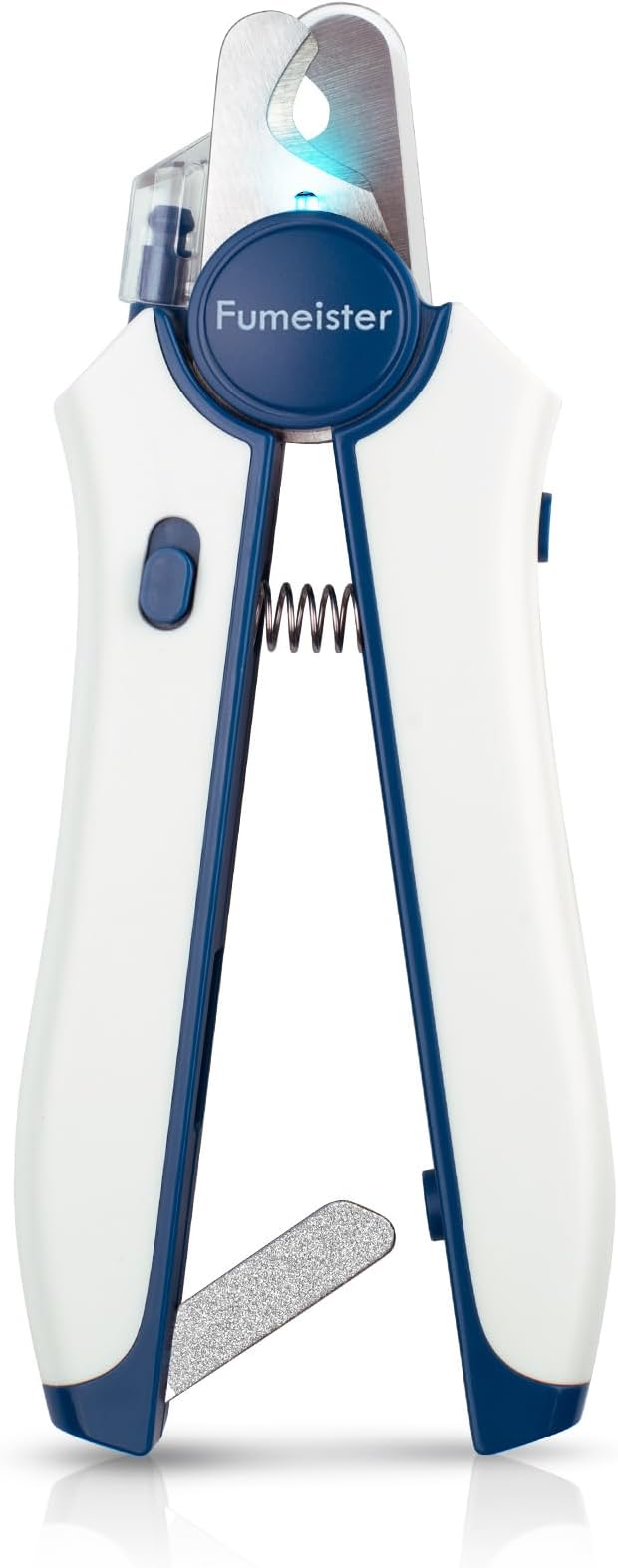 Type-C Rechargeable Dog &amp; Cat Nail Clippers - LED Pet Nail Trimmer with Built-in Nail File, Extra Sharp Blades for Small &amp; Medium Dogs, Indoor Cats (Blue)
