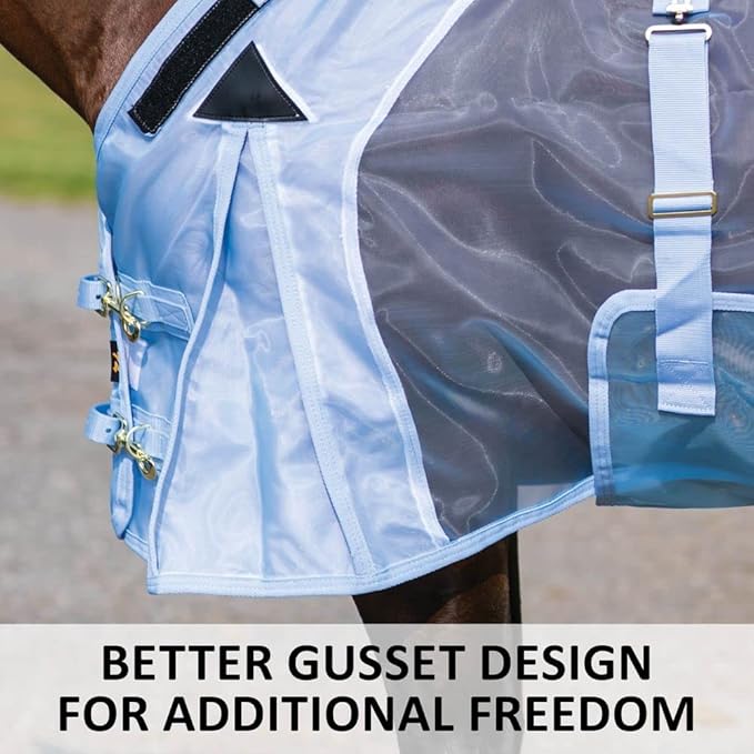 Schneiders Mosquito Mesh II Adjusta-Fit Horse Fly Sheets | Insect &amp; UV Protection for Horses | Durable 350D Mesh | Reflective Safety Stripes