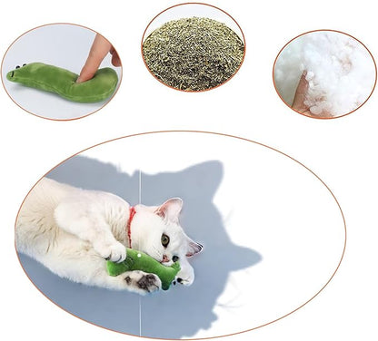 Catnip Toys for Indoor Cats - 6 Pack Organic Plush Kicker Toys, Bite-Resistant Cute Funny Toys for Play &amp; Enrichment from Kittens to Senior Cats