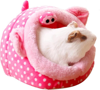Guinea Pig Bed House &amp; Hideout for Rat Bearded Dragon Hedgehog Ferret to Sleep and Hide, Guinea Pig Cage Accessories Habitat Décor (Large, 3.Pig)