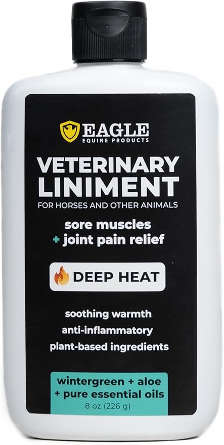 Veterinary Liniment Gel for Horses | Sore Muscle Rub | Soothing Warmth, Made with Plant-Based Ingredients | New &amp; Improved Formula