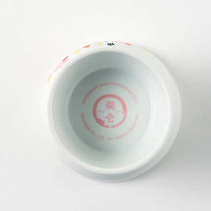 Necoichi Elevated Cat Food Bowl Prevent Neck &amp; Whisker Fatigue, Dishwasher and Microwave Safe, No.1 Seller in Japan! (Sakura, Regular)