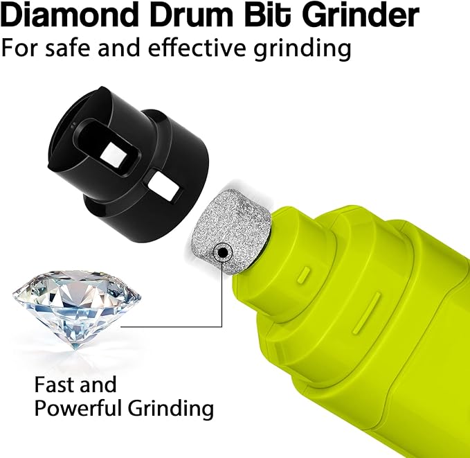 Casfuy Dog Nail Grinder Upgraded - Professional 2-Speed Electric Rechargeable Pet Nail Trimmer Painless Paws Grooming &amp; Smoothing for Small Medium Large Dogs &amp; Cats (Green)