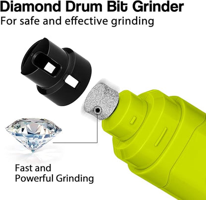 Casfuy Dog Nail Grinder Upgraded - Professional 2-Speed Electric Rechargeable Pet Nail Trimmer Painless Paws Grooming &amp; Smoothing for Small Medium Large Dogs &amp; Cats (Green)