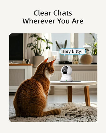 blurams Indoor Security Camera, 5GHz/2.4GHz Dual-Band, 2K PZT Pet Camera with Phone App, 360° Cameras for Home Security, 2-Way Audio, Motion Tracking, Night Vision, Siren, Cloud&amp;SD