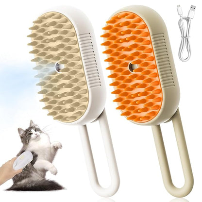 Cat Steam Brush for Shedding - 2025 New Cat Grooming Brush With Steam, Rechargeable Steam Pet Brush for Dogs and Cat,Anti-Static Steam Pet Brush,Massage, Cleaning, Shedding &amp; Combing All In One
