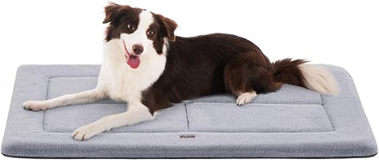 MADE 4 PETS Dog Crate Pad Bed for Medium Large Dogs, Washable &amp; Reversible, Anti-Slip Kennel Mat for Cozy Sleeping, Soft Fluffy Dog Bed for Indoor &amp; Outdoor Use, 35"x23", Gray