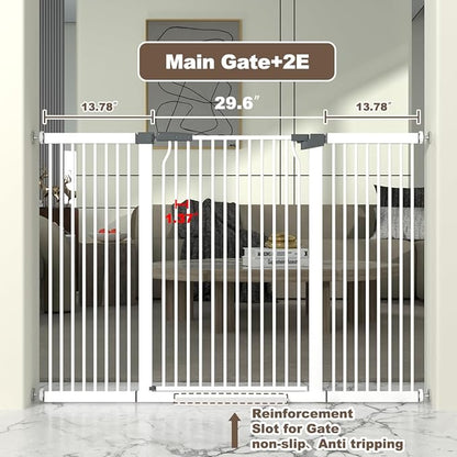 41" Extra Tall Cat Gate for Doorway, 54.5-60.2&