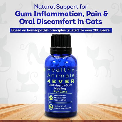HA4E - Cat Oral Health - Relieves Inflammation, Soothes Pain &amp; Fights Gum Disease - Natural, Non-GMO, Organic, Gluten-Free &amp; Chemical-Free - 300 Tablets