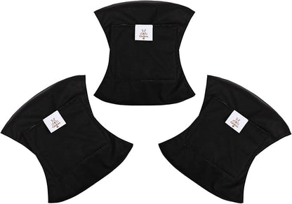 CuteBone Dog Diapers Male Washable Belly Band for Male Dogs Wraps Black 3pcs a Pack DM44L