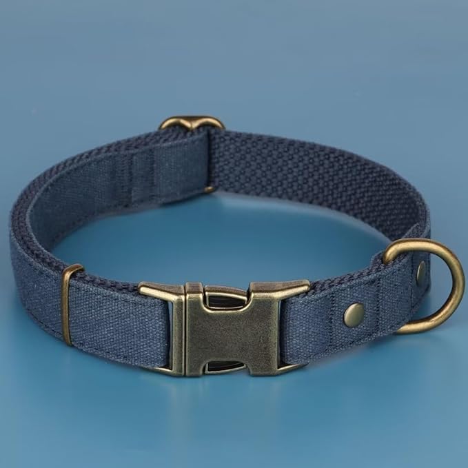 PET ARTIST Dog Collars for Small Dogs, Soft Padded Premium Nylon Dog Collar with Quick Release Metal Buckle, Durable &amp; Adjustable Pet Collars for Boy Gifts, Blue, S (Fit 10-16")