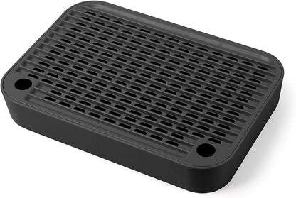 Cat Litter Box Ramp Mat with Filter Function, Cat Step Pedal Stool for Self-Cleaning Litter Box, Easy to Clean, Ideal for Kitten &amp; Elderly Cats (Black)