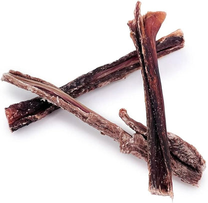 ValueBull Beef Jerky Gullet Sticks, Premium Dog Chews, 6 Inch, 50 Count - Natural Collagen, Glucosamine &amp; Chondroitin for Joint Health, Single-Ingredient Beef Esophagus