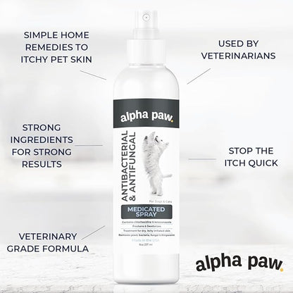 Smiling Paws Pets Advanced Chlorhexidine &amp; Ketoconazole Spray for Cats &amp; Dogs Spray 8oz