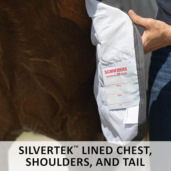 Schneiders Soft Interlock Mesh II Horse Fly Sheets | Superior UV &amp; Insect Protection | Versatile Euro Fit Option | Reflective Safety Design