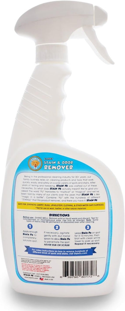 Pro Strength Carpet Odor &amp; Stain Remover Works Like Magic in a Bottle on Tough Urine Feces Vomit and Even red Wine Too! 24 fl.oz