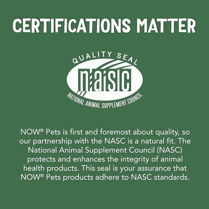 NOW Pet Health, Joint Support Supplement, Formulated for Cats &amp; Dogs, NASC Certified, 90 Chewable Tablets