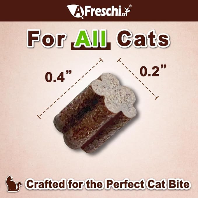 Afreschi Natural Cat Treats Chicken &amp; Mackerel Star Shape 6 oz, All-Natural, High-Protein, Grain-Free, Healthy, Low-Fat, Easily Digestible