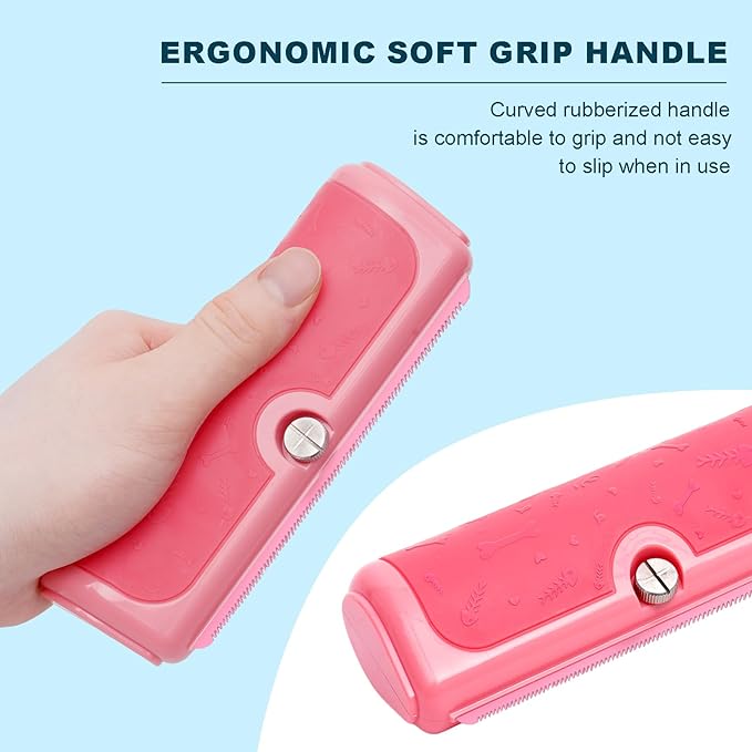 Professional Deshedding Brush for Pets – Grooming Brush for Dogs, Cats &amp; Horses – Shedding Control Comb to Reduce Pet Hair – Ergonomic, Easy Clean Pet Hair Remover Tool