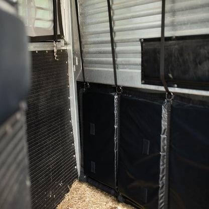 Schneiders Trailer Stall Wall Kick Pad Mat | High-Density Foam | Double PVC Vinyl for Horse Travel Safety | Color Black