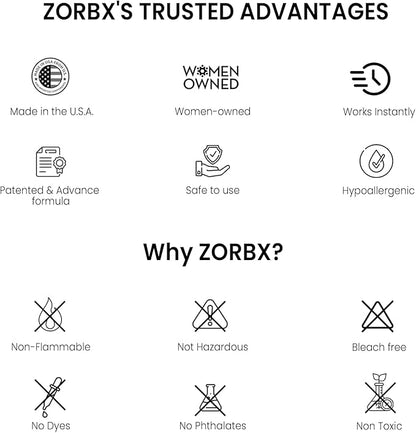 ZORBX Unscented Odor Eliminator for Strong Odor 16 Oz + 64 Oz - Used in Hospitals &amp; Healthcare Facilities - Advanced Trusted Formula, Fast-Acting Odor Remover Spray for Dog, Cat, House &amp; Carpet