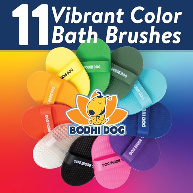 Bodhi Dog Shampoo Brush - Pet Grooming &amp; Bath Supplies for Cats and Dog Bath Brush for Long &amp; Short Hair - Premium Scrubber for Shower, Bathing &amp; Massage - (One Pack, Pink)