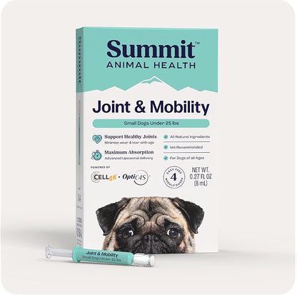 Summit Canine Joint and Mobility Supplement for Small Dogs, All Natural Liquid Chondroitin with Liposomal Delivery for Arthritis, Hip &amp; Joint Support Vitamin, (Dogs <25lbs)
