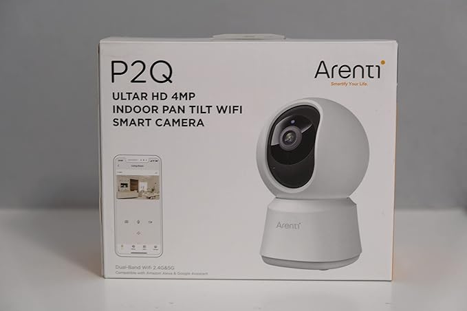 ARENTI 5G Security Camera Indoor, 4MP Pet Camera with Speaker for Dog/Cat, Baby Monitor with Phone App, Dual-Band WiFi, Auto Tracking, Super Night Vision, 2-Way Talk, Cloud &amp; SD Card Storage