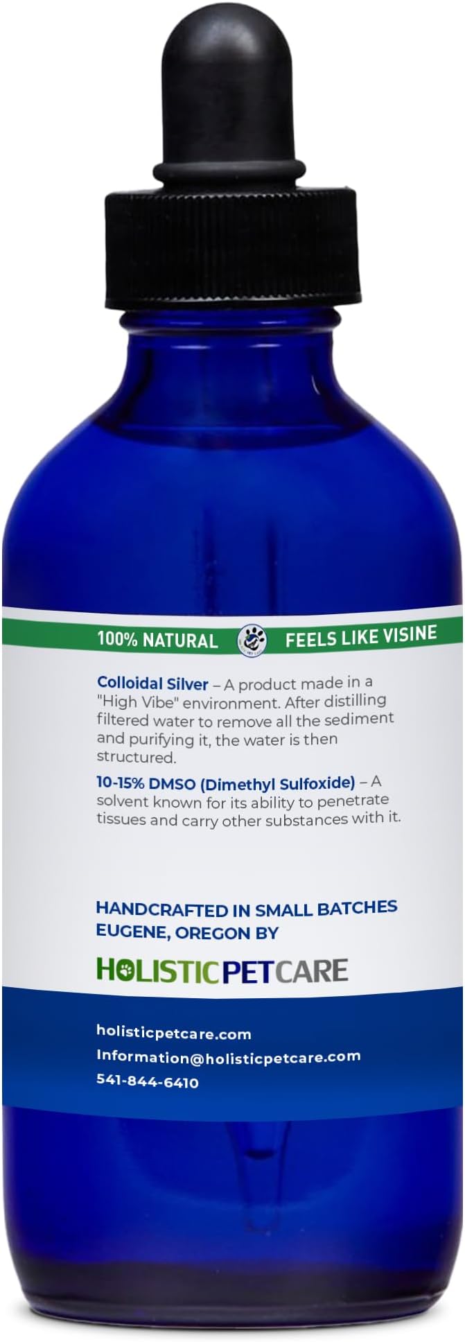 Eye Ulcer Drops - Colloidal Silver with DMSO Eye Drops for Dogs &amp; Cat Eye Infections &amp; Irritations - Eye Care Solution Reduces Cataracts - All Natural Pet Eye Health Care (4 oz)