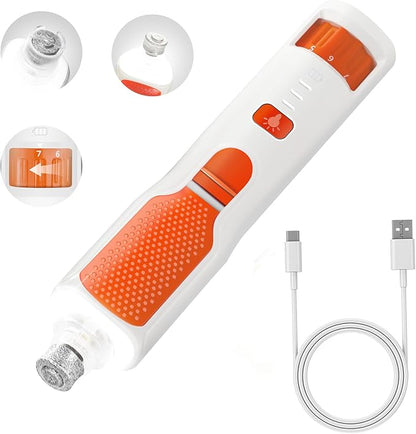Dog Nail Grinder 7-Speed &amp; 360° LED Light, Professional Pet Nail Grinder for Dogs and Cats, Electric Dog Nail Trimmer Painless Paws Grooming &amp; Smoothing Tool for Large Medium Small Dogs Cats Pets
