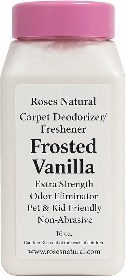 Carpet Deodorizer and Freshener, Inspired by Ice Vanilla Woods, Extra Strength, Pet &amp; Kid Safe, Vanilla Pumpkin Scent, 16 oz (Frosted Vanilla)