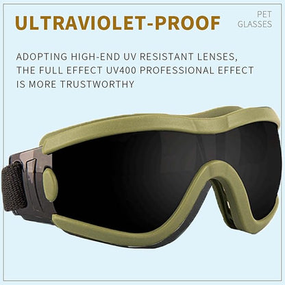 Medium Dog Sunglasses with Adjustable Strap UV Protection, Winproof Puppy Sunglasses, Suitable for Dogs Eyes Protection，Soft Dog Goggles