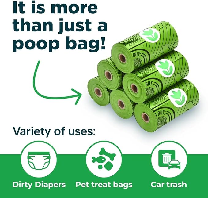 The Original Poop Bags® Dog Poop Bags Rolls – 38% Plant-Based, USDA Certified, Unscented, Leak-Proof &amp; Durable Waste Bags for Dogs, 960 Count