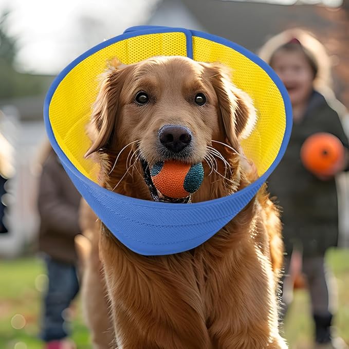 Dog Cone Soft Recovery Collars &amp; Cones After Surgery for Medium Large Dogs, Comfy Ecollars to Stop Licking, Adjustable, Dog Ecollars for Recovery Fabric: Soft Comfort, Ecollars of Shame Alternatives